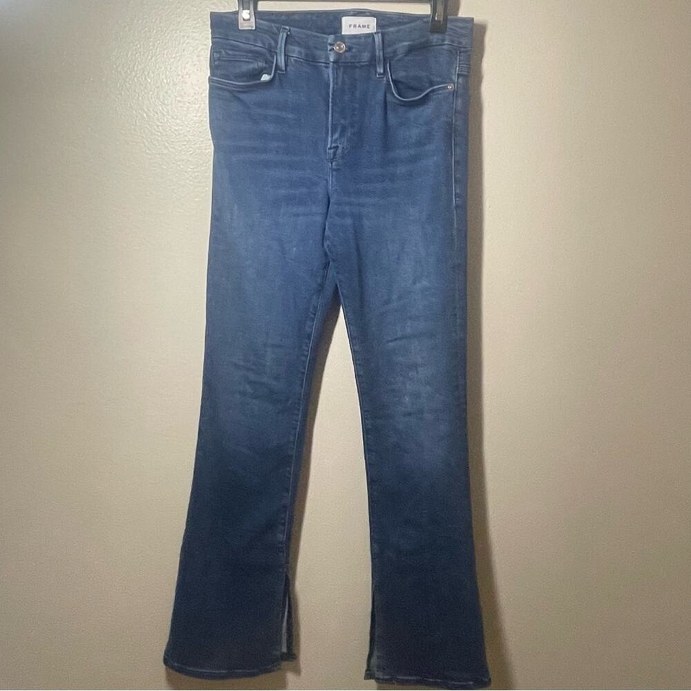 FRAME Le Mini Boot Slit Jeans Mid-Rise Waist Women’s Size 29